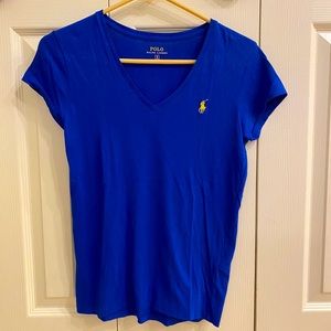 Polo Blue Cap Sleeve Shirt